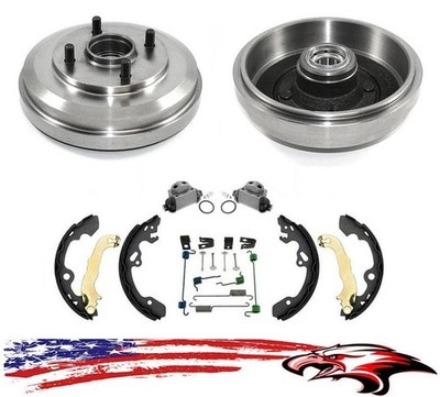 Rear Bearing Drums Brake Shoes Springs & Wheel Cylinders Fits Ford Focus 09-2011