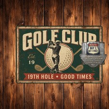 Golf Course Layout Sports Room Wall Decor Tin Sign 02