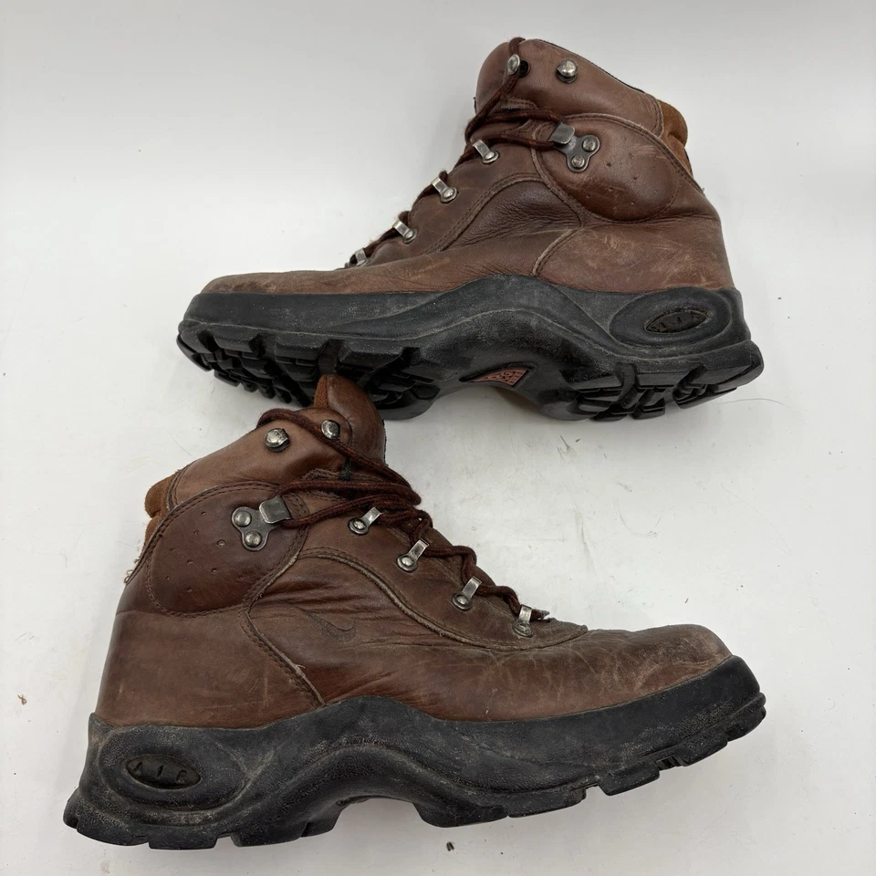 Nike ACG Botas de Senderismo Para Hombres 9 Todas las Condiciones Equipo Marrón Impermeable Cuero De Colección Foto 2 de 4