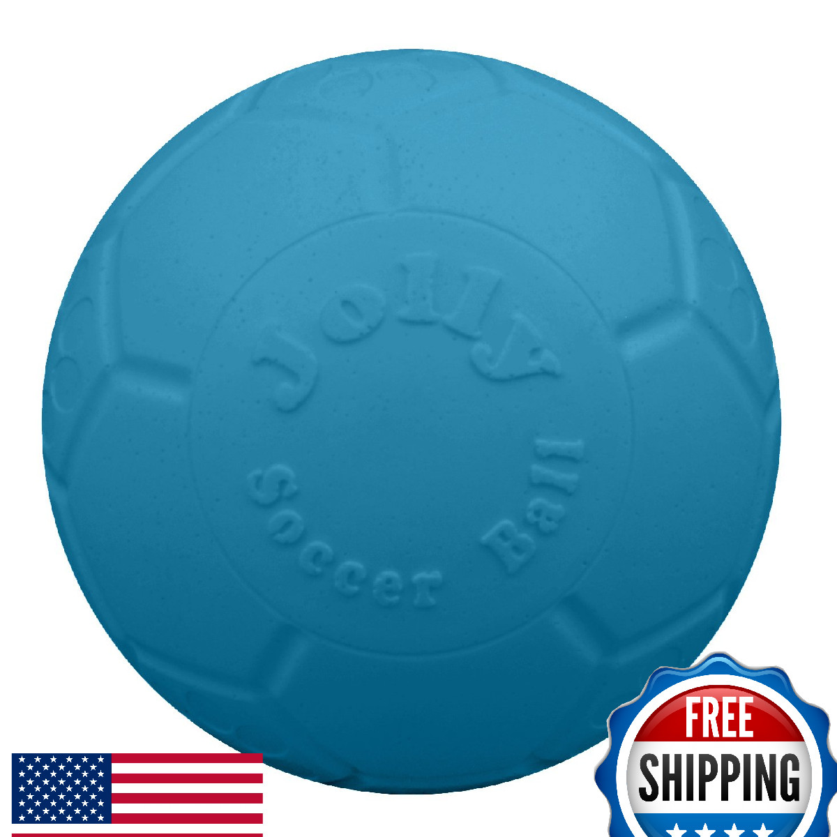 Jolly Pets Large Soccer Ball Dog Toy 8" Floating Bouncing Indestructible Ocean B