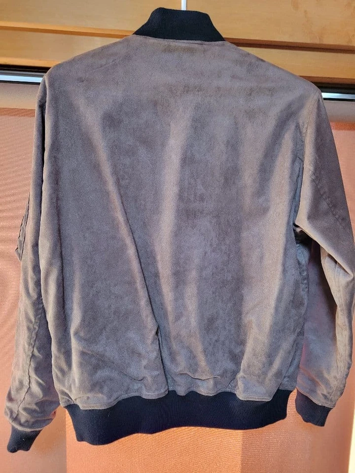 SOPH Reversible XL Bomber Jacket Black/Brown Suede Style Used - Image 4 of 4