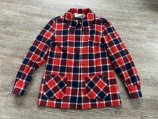 Vintage Pendleton Knockabouts Plaid Wool Jacket Button Up Shacket Sz 14 USA Red