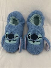Disney Lilo  Stitch Scrump Women  s Faux Fur Slippers Size 7/8 - M Blue Pink