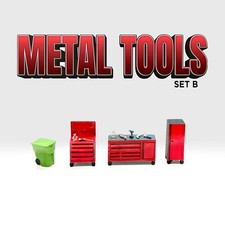 American Diorama 1/64 Metal Tools Figure Set B For Diecast Scale Model AD-2411