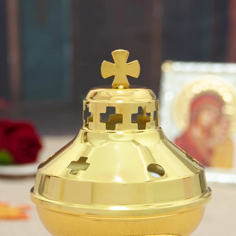 Authentic Greek Classic Orthodox Incense Burner Church Religious Worship Supply
