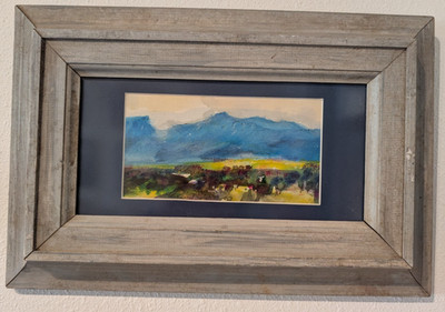 Vincent Scurr Mixed Media Watercolor Landscape Painting Framed