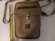 Kodak Vintage Camera Bag 2 Tone Brown Zippered Pocket Adjustable Sling