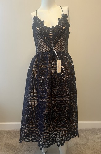 NWT Two Sisters The Label Annabelle Crochet Midi Dress Women's Size 6 Medium