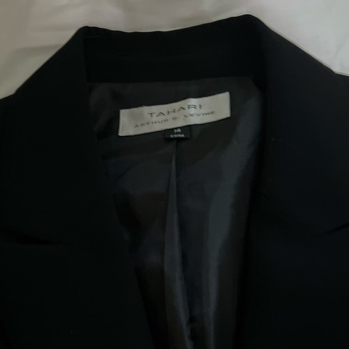 Tahari Arthur S. Levine Women's Black One-Button Blazer, Lined, Size 14