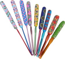 Coopay Warm Crochet Hooks for Grandmother, Art Aluminum Soft Grip Crochet