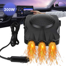200W Portable Electric Car Heater 12V DC Heating Fan Defogger Defroster Demister