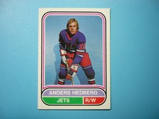 1975/76 O-PEE-CHEE WHA HOCKEY CARD #40 ANDERS HEDBERG EX/NM SHARP!! 75/76 OPC