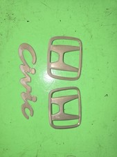 1992-95 Honda Civic Oem Gold Badge Emblem Dealer Front Rear Rare