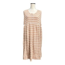 Free People Brown Striped Ribbed Oversized Maxi Dress Size S