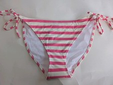 Pink And Cream Striped Bikini Bottoms By Accessorize. BNWT. Tie At The Sides.