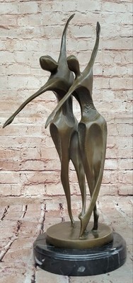 Contemporary Modern Bronze Statue by Milo - Abstract Dancer Sculpture Artwork