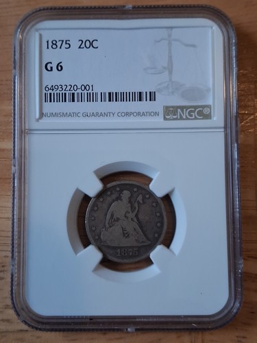 1875 20 Cent Piece NGC G06