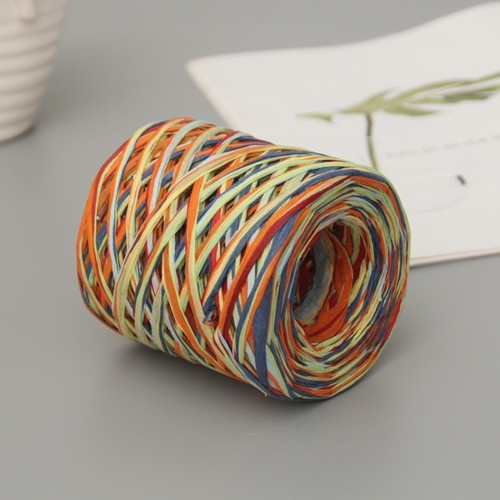 200m/Roll Raffia Paper Rope Multicolor Hand-woven Rope Baking Packaging - Picture 16 of 16