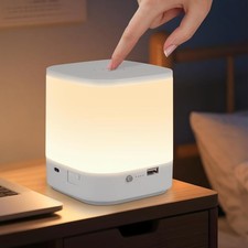 LED Nachttischlampe Touch Dimmbar mit 3 Farbtemperatur Nachtlampe für Kinder