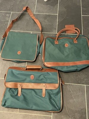 Vintage Ralph Lauren  Polo 3 Piece Soft Luggage Set Hunter green Canvas