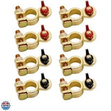 4 Pairs Brass Marine Grade , Battery Terminal Connectors, Battery Terminal Cl...