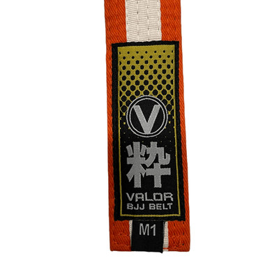 Kinder IBJJF Rank Gürtel - orange mit weißen Streifen - BJJ Gürtel - Valor Fightwear