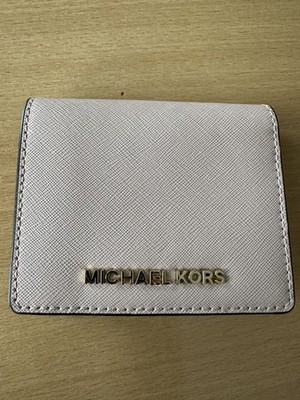 Michael Kors Jet Set Small Bifold Wallet Saffiano Leder Powder Blush Wie Neu