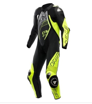Motorrad Lederkombi Dainese AUDAX D-ZIP 1PC PERF. LEDERKOMBI schwarz/gelb