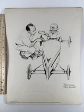Norman Rockwell Pencil Drawing Prints (Set of 4) – MassMutual 1950s – 11x14