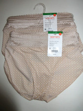 Warners BIKINI 2-Pairs Panties No Pinching dig free Lace 5509 Butterscotch  7/L