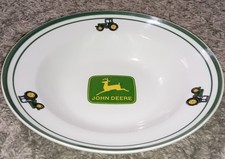 Gibson John Deere Bowl Color Green White Tractor Farm Rural Collector Food