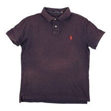 Ralph Lauren Shirt Mens MEDIUM blue Short Sleeve Collared Polo Slim Size M