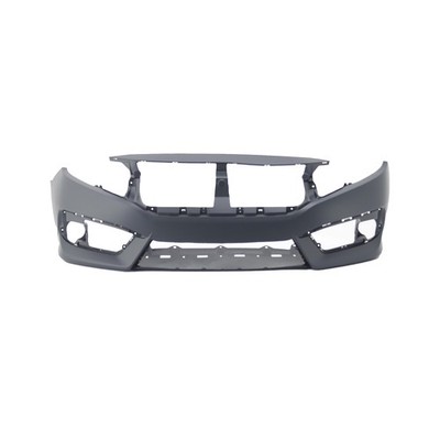 Primed Front Bumper Cover for 2016-2018 Honda Civic Sedan Coupe
