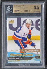 2016-17 Upper Deck Young Guns Rookie UD Exclusives Mathew Barzal 081/100 BGS 9.5
