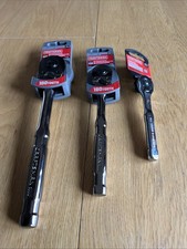 New Craftsman 3 Pc Polished Ratchet Set 12 38 14