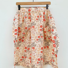 Vintage Handmade Half Apron Floral Country Cottage Kitchen Retro Farmhouse