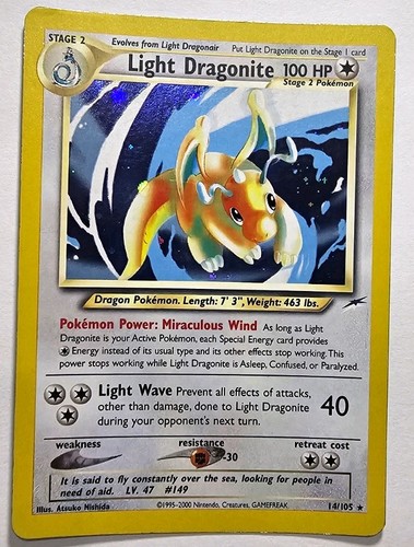 Light Dragonite 14/105 Neo Destiny Holo Rare English 2000