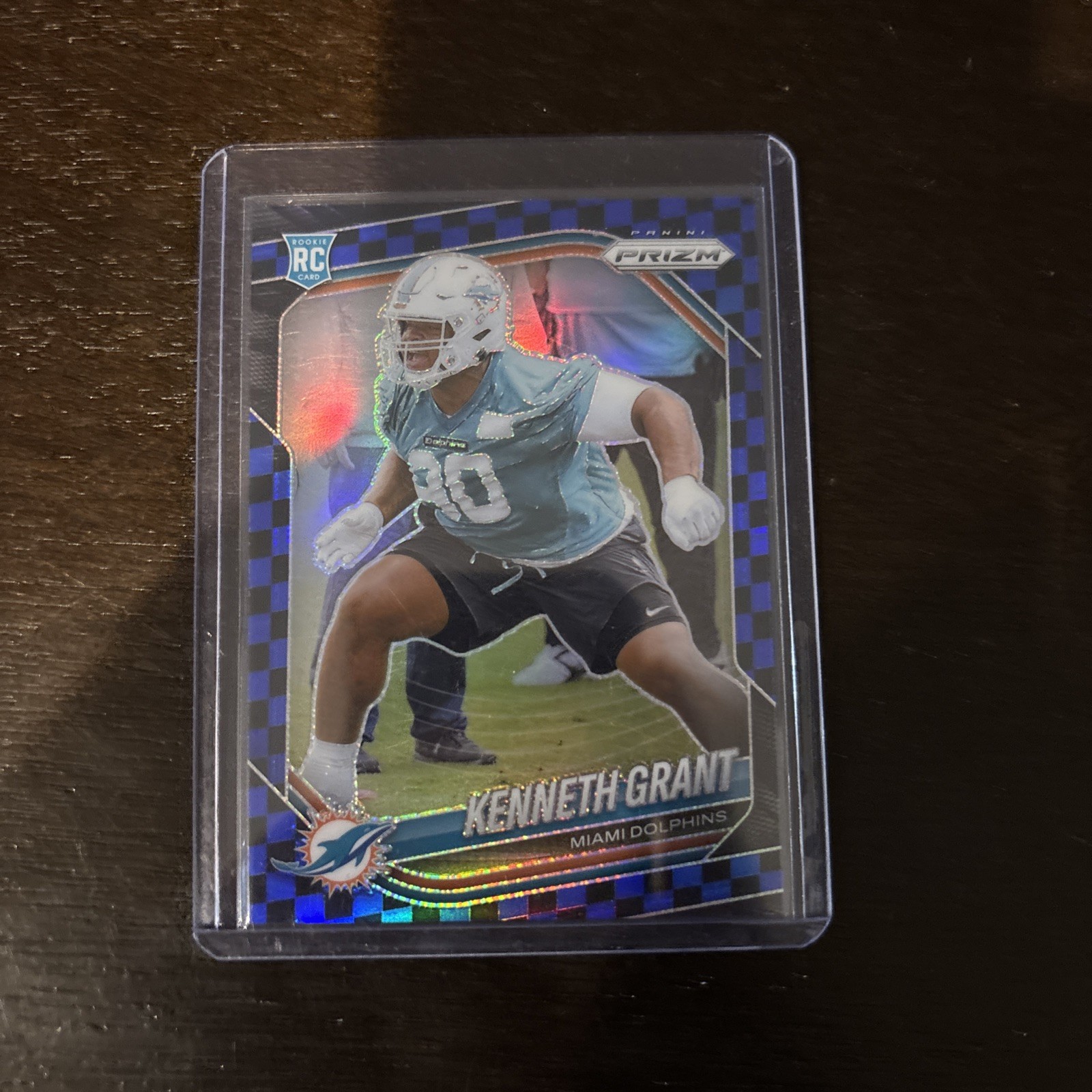 2025 Panini Prizm - Rookies Kenneth Grant #374 Blue Prizm (RC)
