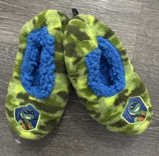 TMNT Teenage Mutant Ninja Turtles Fuzzy Kids Toddler Slippers 11/12