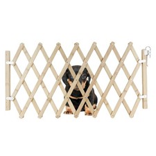 Wooden Dog Gate,Retractable Pet Fence Garden Lawn Portable Pet Safety Patio G...