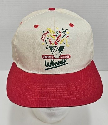 VTG VA Virginia Lottery Winner Snapback Baseball Cap Hat Adjustable 