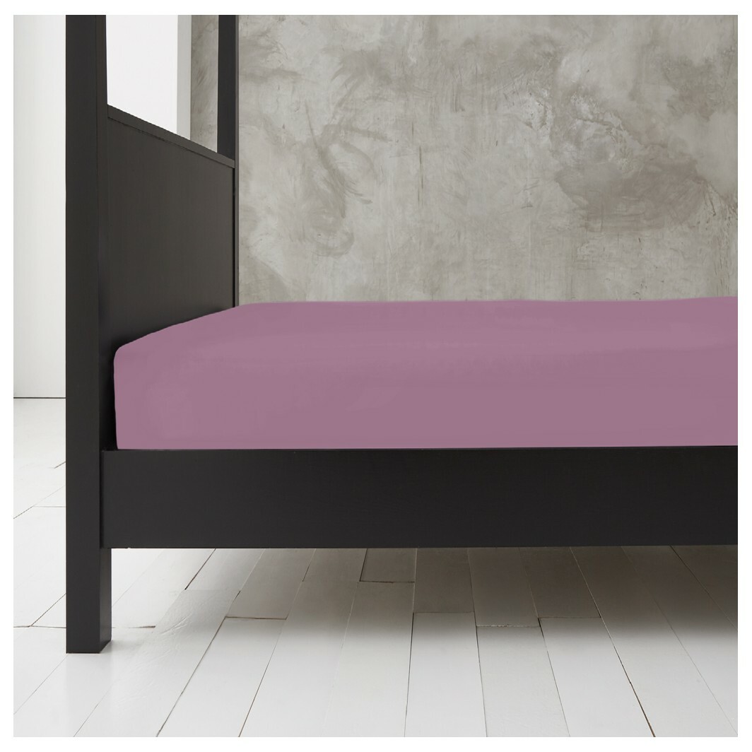 Plain Dyed Fitted Bed Sheet Polycotton Bedding Bed Linen Single Double