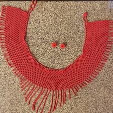 Mexican huichol Handmade Necklace And Earrings