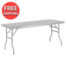 30" x 72" Commercial Stainless Steel Folding Work Prep Tables Open Kitchen NSF