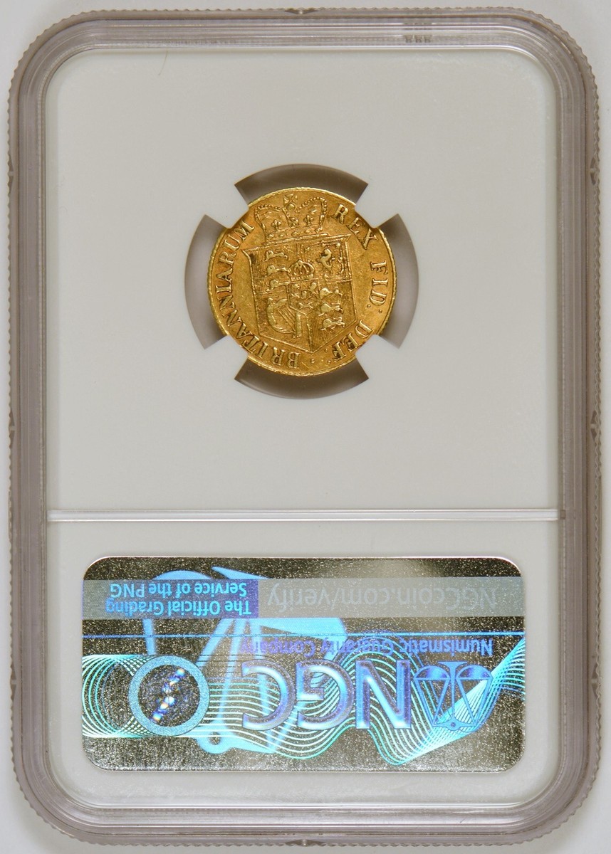 1818 Great Britain 1/2 Sovereign Gold Coin George III Graded