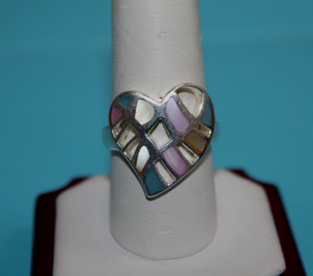 Sterling Silver Designer Multi Colored Stone Open… - image 1