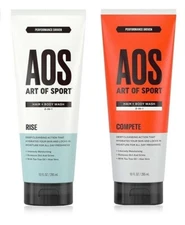 AOS Art Of Sport RISE & COMPETE Shampoo & Body Wash With Tea Tree Aloe Vera  