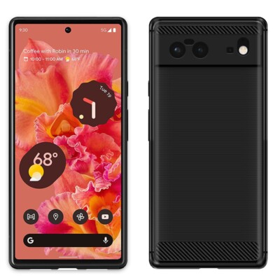 Exquisite Workmanship Crystal Clear Carbon Fiber Soft TPU Case f Google Pixel 6