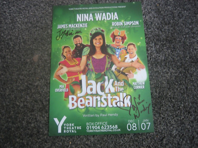 NINA WADIA, Eastenders, Still Open All Hours - handsignierter Pantomime Flyer RAR