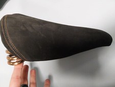 Sella bici scamosciata nero doppia molla Bassano Selle made in Italy